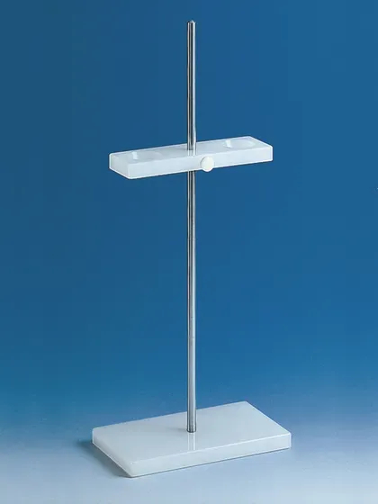 Brand GmbH & Co. KG Filtriergestell für 4 Trichter, Grundplatte, PP, 450 x 140 mm, Stange 595 mm, nicht eloxiertes, Aluminium