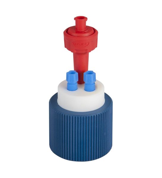 SCAT SafetyCap II, GL32 + 2x PFA-fittings 3.2 mm OD + air valve