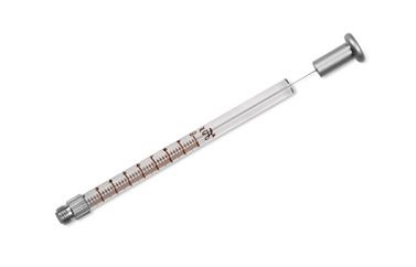 Hamilton 10 μl, Modell 1701 BFP Spritze, 5/16''-28 Gewinde, ML 600 Instrumenten-Spritze, max. Druck 1000 psig (68.9 bar), max. Temperatur 115°C / 239°