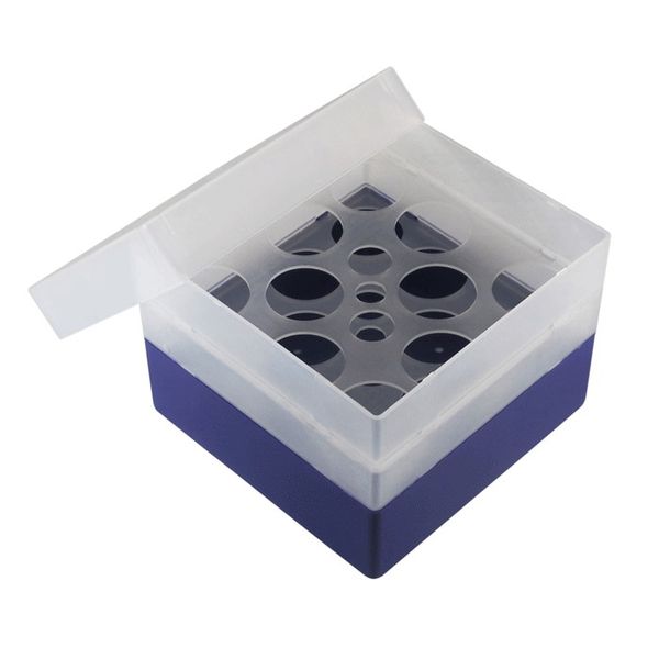Microsolv Storage Box/Rack, blue, for 10 x 30/40 ml ml EPA Style Vial