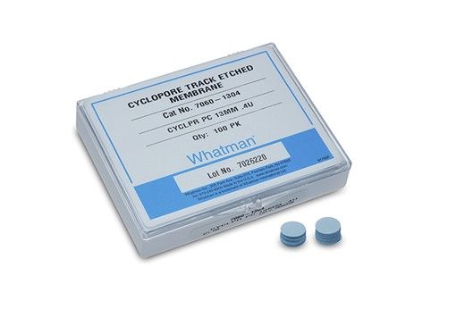 Whatman Membrane Filter, round, Cyclopore, PC, 47 mm, 0.1 μm, 100 pc/PAK