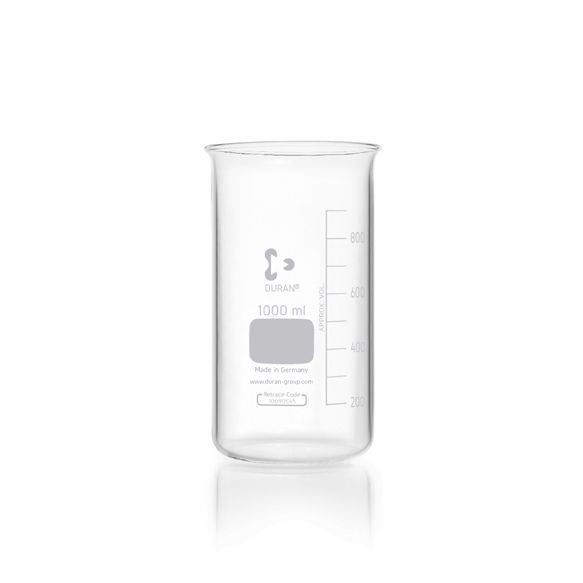 Duran Group Beaker/DURAN, tall form 1000 ml with graduation, without spout, 10 pc/PAK