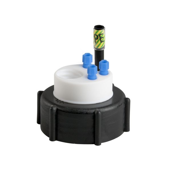 SCAT SafetyWasteCap, S51, 3x 3,2/3,2 mm AD, Erdungsanschluss + Anschluss für Abluftfilter