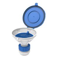 Product Image of Funnel with lid ''MARCO'', V2.0, S51, HDPE, with removable sieve, funnel-diameter = 140 mm