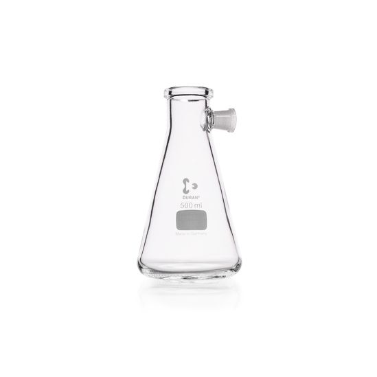 Duran Group Filtering flask, Duran, glass, 500 ml, Erlenmeyer form, vac.-proof, 10 pc/PAK