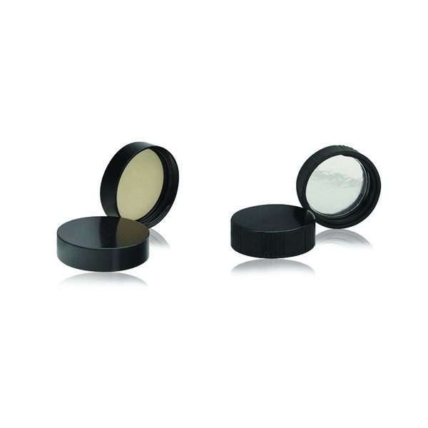 DWK Wheaton PF screw cap, black, white 14B rubber insert, sizes 58-400, 72 pc/PAK