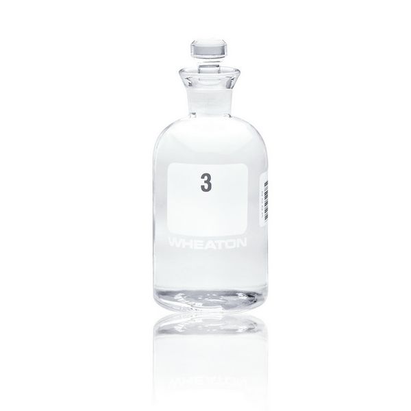DWK Wheaton BOD bottle, 300ml, ''Robotic'' stopper, numbered from 1-24, 69 x 165 mm, clear, Boro, 24 pc/PAK