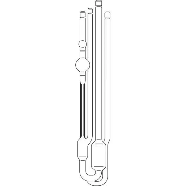 SI Analytics UBB-VISK545 01 SA Filter Ubbelohde viscometer (ASTM), capillary no. 0B, constant K = 0.005, with additional filter tube