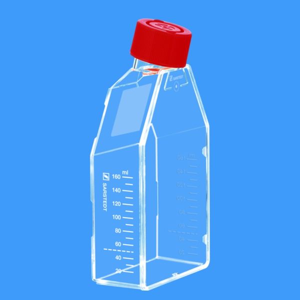 Sarstedt Zellkulturflasche, T-75, PS, 21 - 55 mlOberfläche: Standard, für adhärente Zellen, mit 2-Positionen-Schraubkappe PE rot, TC Tested, 20 x 5 St