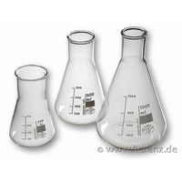 Product Image of Erlenmeyer flask, narrow neck, Boro clear, graduated, 300 ml