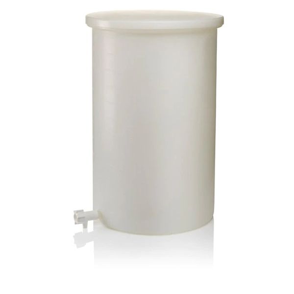 Nalgene Thermo Scientific Tank, LLDPE, 56.8 L, 33 x 68.6 cm, with Lid and Needle Valve for tubing ID 5/8''