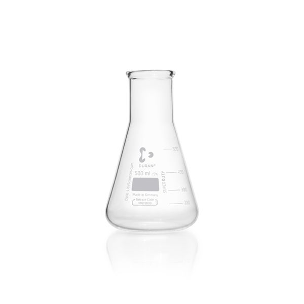 Duran Group Erlenmeyer flask DURAN, WH, 500 ml Super Duty, 10 pc/PAK