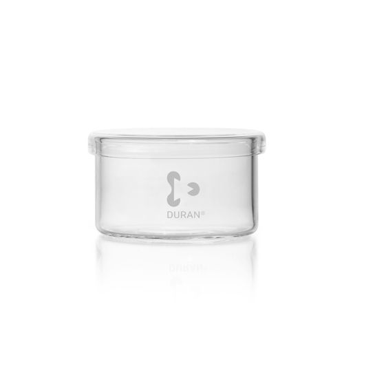 Duran Group Jar/DURAN low shape h*d50x80 mm without without shoulder, with overlapping lid, 10 pc/PAK