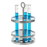 Product Image of Test tube stand 18/10 steel, f. 45 test tubes, round