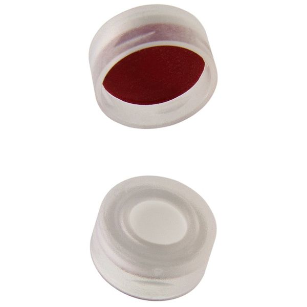 Microsolv Snap CAP, Soft PE, natural, 11 mm, with white Sil/red PTFE Fitted Septa, 1000 pc/PAK