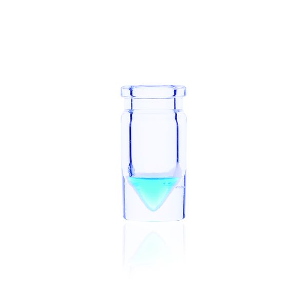 DWK Wheaton 2.0 ml NextGen V-bottle, beaded rim, clear, Boro, without cap 20 mm, 12 pc/PAK