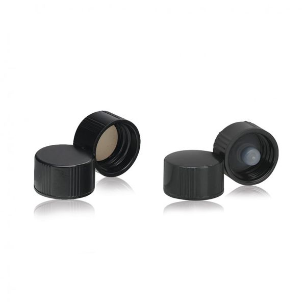 DWK Wheaton PF-Schraubkappe, schwarz, PTFE/(14B) SBR-Einlage, Größe 24-400, 200 St/Pkg