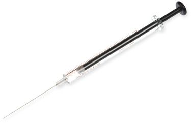 Hamilton 1 ml, Modell 1001 LTN Spritze, 22 Gauge, 51 mm, point style 3, max. Druck 200 psig (13.8 bar), max. Temperatur 50°C/122°F, mit 