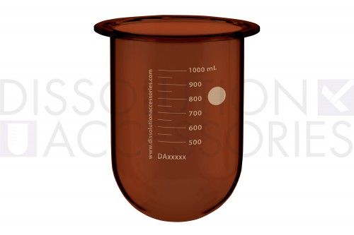 Dissolution Accessories Vessel, amber Glass, 1 L, for TDTF RC806