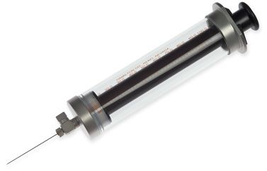 Hamilton 100 ml, Modell 1100 SL Spritze, 22 Gauge, 51 mm, point style 2, max. Druck 100 psig (6.9 bar), max. Temperatur 80°C / 176°F