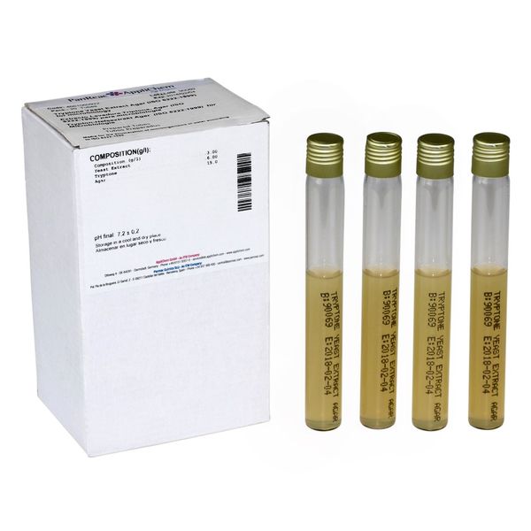 PanReac AppliChem Trypton-Hefeextrakt-Agar (ISO 6222:1999) (Röhrchen) für die Mikrobiologie, 20tubes