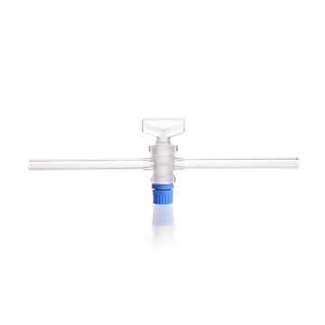 Duran Group DURAN Single way stopcocks, complete with SBW key, bore 4 mm, NS 14.5, side arms 10 mm, 50 pc/PAK,