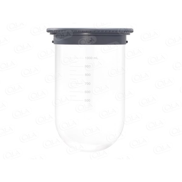 QLA 1000 ml Clear Glass Easi-Lock Vessel with Graduation Lines for Hanson Vision, Serialized