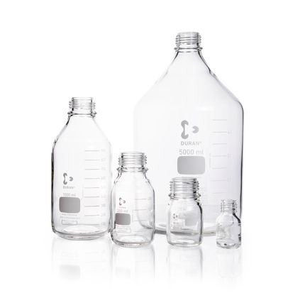 Duran Group Laborflasche/DURAN, 25 ml (Gewinde GL 25) mit Teilung, ohne Kappe+Ausgießring, 10 St/Pkg