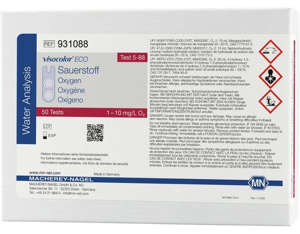 Macherey-Nagel Visocolor ECO Testbesteck Sauerstoff für 50 Bestimmungen