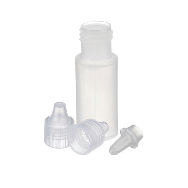 DWK Wheaton Dropper bottle, 7ml, natural, LDPE, incl. jet tip and PP screw cap 15-415, 19 x 63 mm, 144 pc/PAK