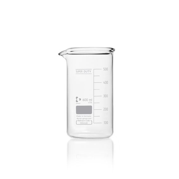 Duran Group DURAN super duty beaker, high form, with spout, 600 ml, 10 pc/PAK