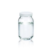 Product Image of Standard wide neck bottle, clear glass, 16oz, screw cap, PP, white, 63-400, PV insert, 79 x 133 mm, 24 pc/PAK