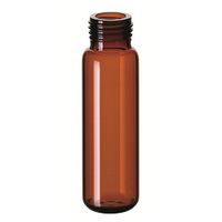 Product Image of ND18 20ml Precision Thread Vial, 75,5x22,5mm, amber glass, rounded bottom, 10 x 100 pc