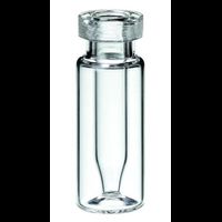 Crimp Neck Vial ND11 with integrated 0.3 ml Micro-Insert, 32 x 11,6 mm, clear glass, 1. hydrol. class, "Base Bonded", small micro-insert