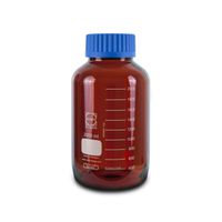 Product Image of Laboratory bottle DURAN Borosilicate Glass, GLS80, 2000 ml, round, amber, with wide neck opening, cap and pouring ring