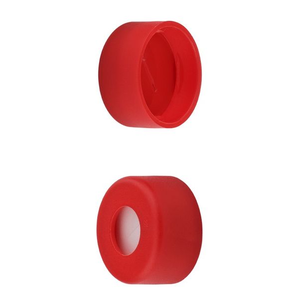Microsolv Snap Top Cap red, smooth PE, with white Sil/red PTFE Pre-slit Septa, for 11mm, 12x32mm Snap Top autosampler vials, 1000 pc/PAK