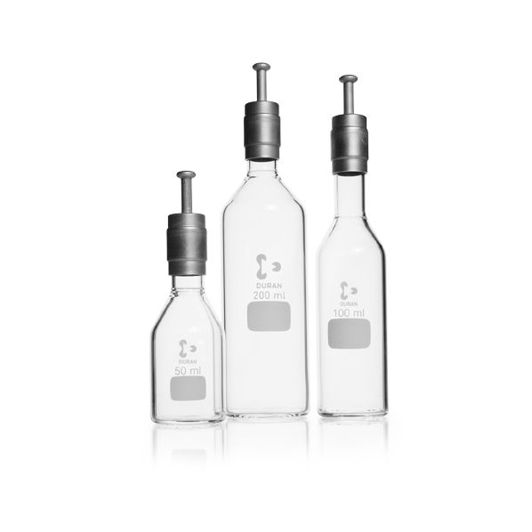 Duran Group Kulturflasche/DURAN, 50 ml Rand gerade, für Kapsenberg -Kappen, 10 St/Pkg
