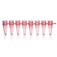 Product Image of Strips of 8 PCR tubes, PP, 0,2 ml, BIO-CERT PCR-Q, pink, without cap, 125 pc/PAK