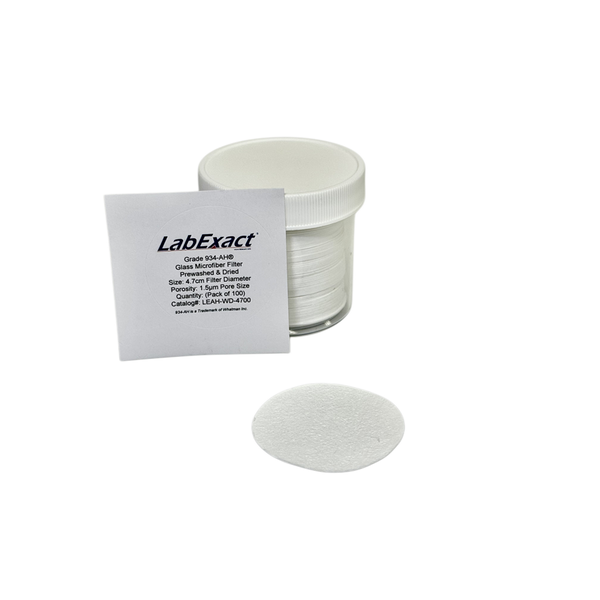 I.W. Tremont Glass fiber filter circles, Grade 934-AH , 47 mm, prewashed & dried, not tared, TSS or VSS Procedure, 100 pc/PAK