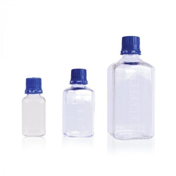DWK Wheaton Media bottle, square, 500 ml, PC, 12 pc/PAK
