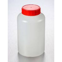 Product Image of Rundbehälter 1.000 ml HDPE, steril, mit rotem Schraubverschluß 58mm Öffnung, 68 St/Pkg