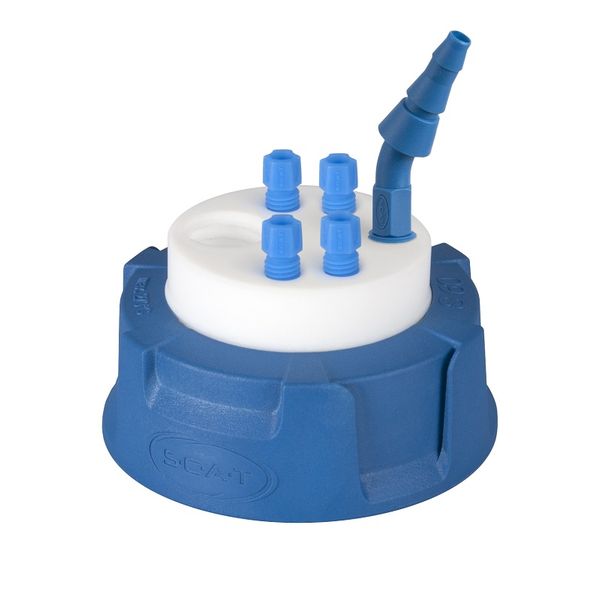 SCAT SafetyWasteCap, V2.0, S60/61, 4x 2,3/3,2 mm AD, 1x 6,4 - 9 mm ID + Anschluss für Abluftfilter