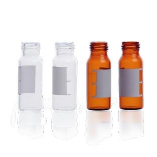DWK Wheaton 9 mm Fläschchen, 76-Serie, Klarglas, Schriftfeld, 2ml, 12x32 mm, 100 St/Pkg