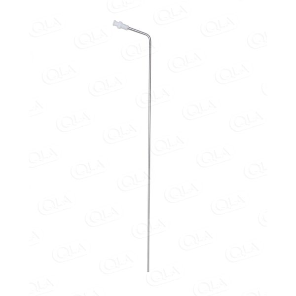 QLA 15 inch (380mm) Bent 316 SS 1/8 inch (3.2mm) OD Cannula with SS Luer Lock for Erweka