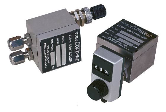 Vici Valco Gas-Durchflussregler M100, Standardknopf, 1/8 extern, 0-10L, N2 40psi, Edelstahl/Viton