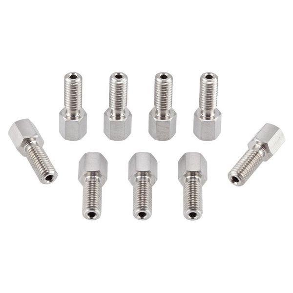 Applied Research Europe Schlauchverbinder, Hochdruck, 1/16 Zoll, Edelstahl, Sechskantköpfe, lange Länge, 10-32 Schraubgewinde 10 St/Pkg