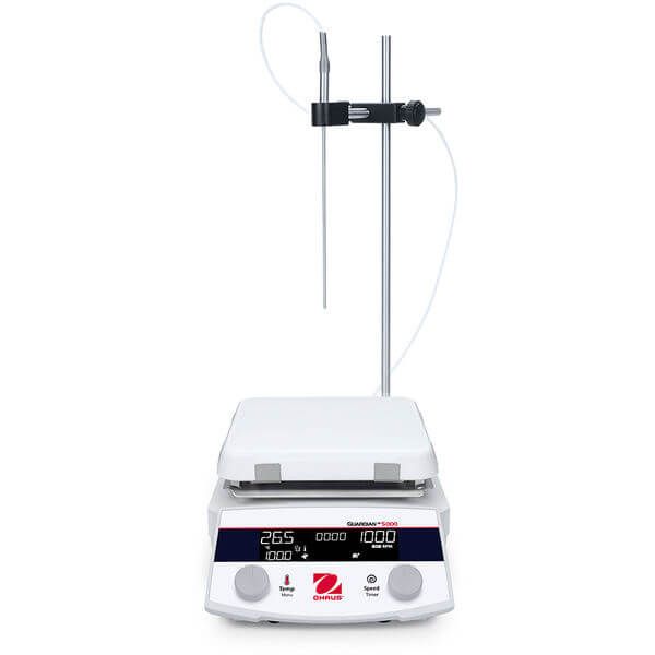 Ohaus Guardian 5000 Heizrührer e-G52HS07C, 230V, EU-K1, Kapazität 20 L, Keramikplatte 18x18 cm, 5°C über Raumtemperatur - 550°C