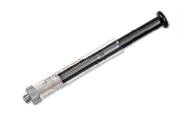 Hamilton 5 ml, Modell 1005 BFP Spritze, 5/16''-28 Gewinde, ML 600 Instrumenten-Spritze, max. Druck 200 psig (13.8 bar), max. Temperatur 115°C / 239°F