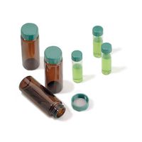 Product Image of Vials, screw top with solid green Melamine cap with PTFE liner, preassembled, 100, 40 mL,