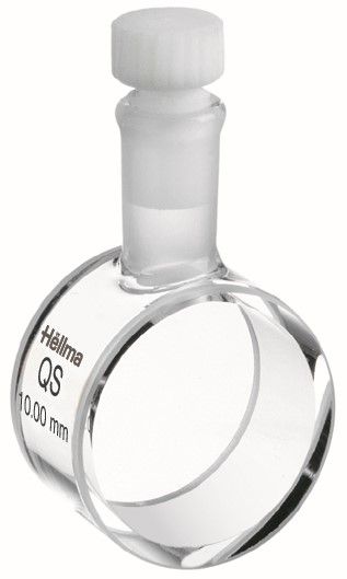 Hellma Makro-Zylinder-Küvette, Typ 120-QS, HP Quarzglas, WL 200-2500 nm, Schichtdicke 10 mm, PTFE-Stopfen, 2.800 μl